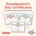 Grandparent Day Certificate printable activity for kids 