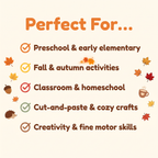 An autumn-themed promotional graphic with the heading 'Perfect For.