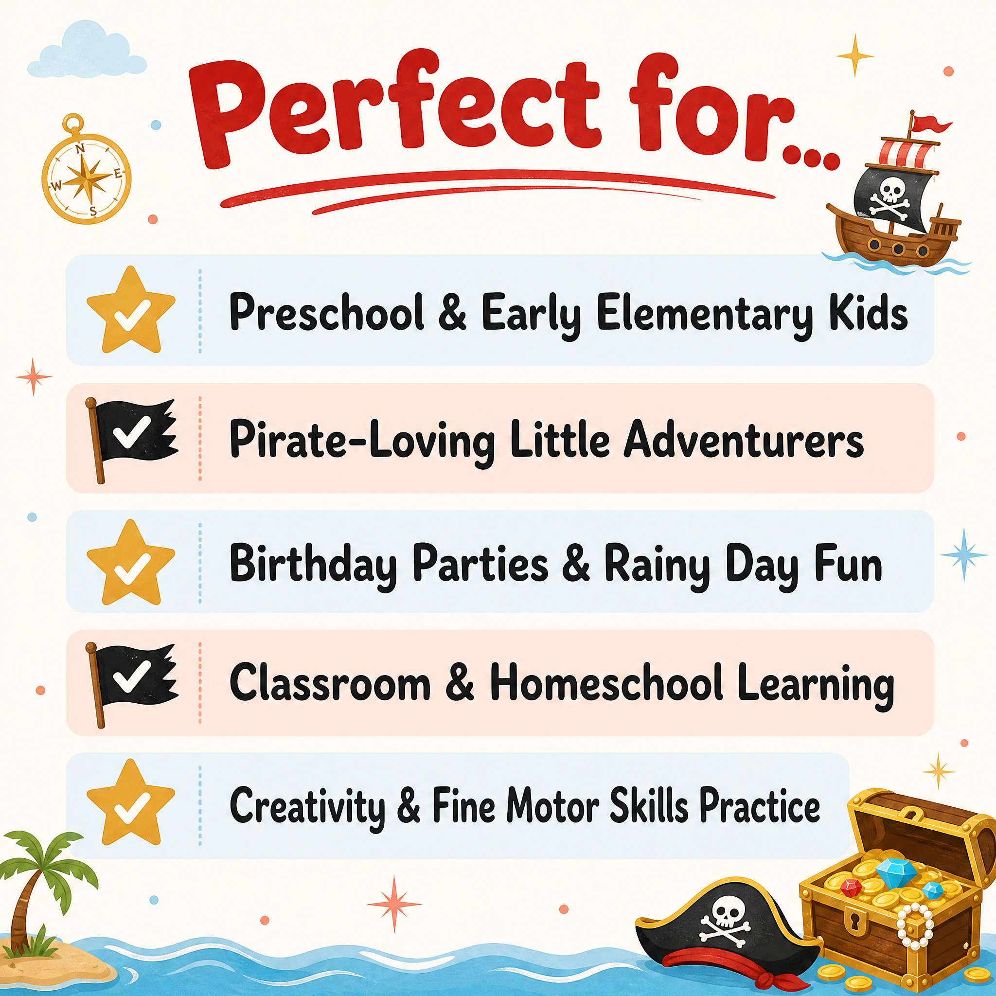 A colorful promotional graphic with the text 'Perfect for.