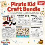 Printable kids crafts, pirate crafts for kids