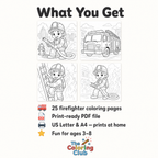 what you get in this firefighter coloring book 